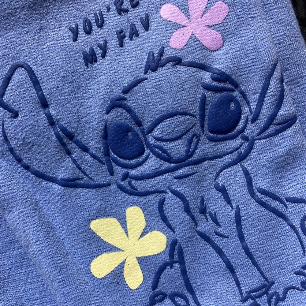 Disney Stitch Sky Blue Top & Bottom Size 6X pre owned